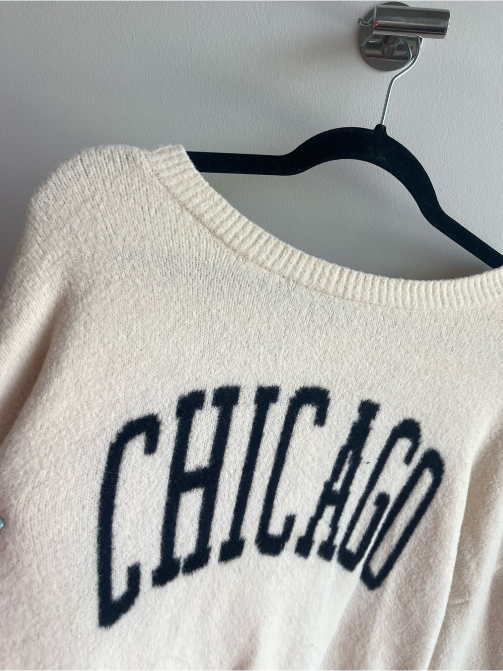 Thread and Supply Cream 'Chicago' Knit Sweater - Classic Pullover - Picture 2 of 5